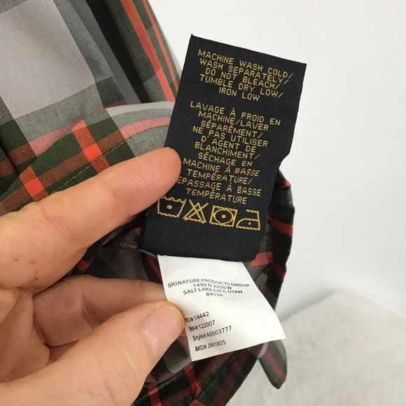 Browning Buckmark Men’s Long Sleeve Plaid Shirt Casual Hunting NWOT Size Large - Picture 8 of 8